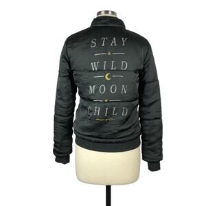 SPIRITUAL GANGSTER Stay Wild Moon Child Puffer‎ Jacket Boho Gypsy Wanderlust XS